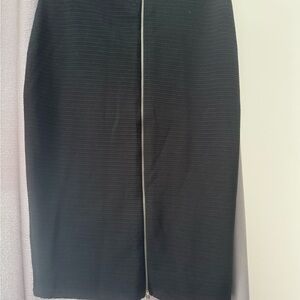 Attention Black Pencil Skirt with Zipper Detail